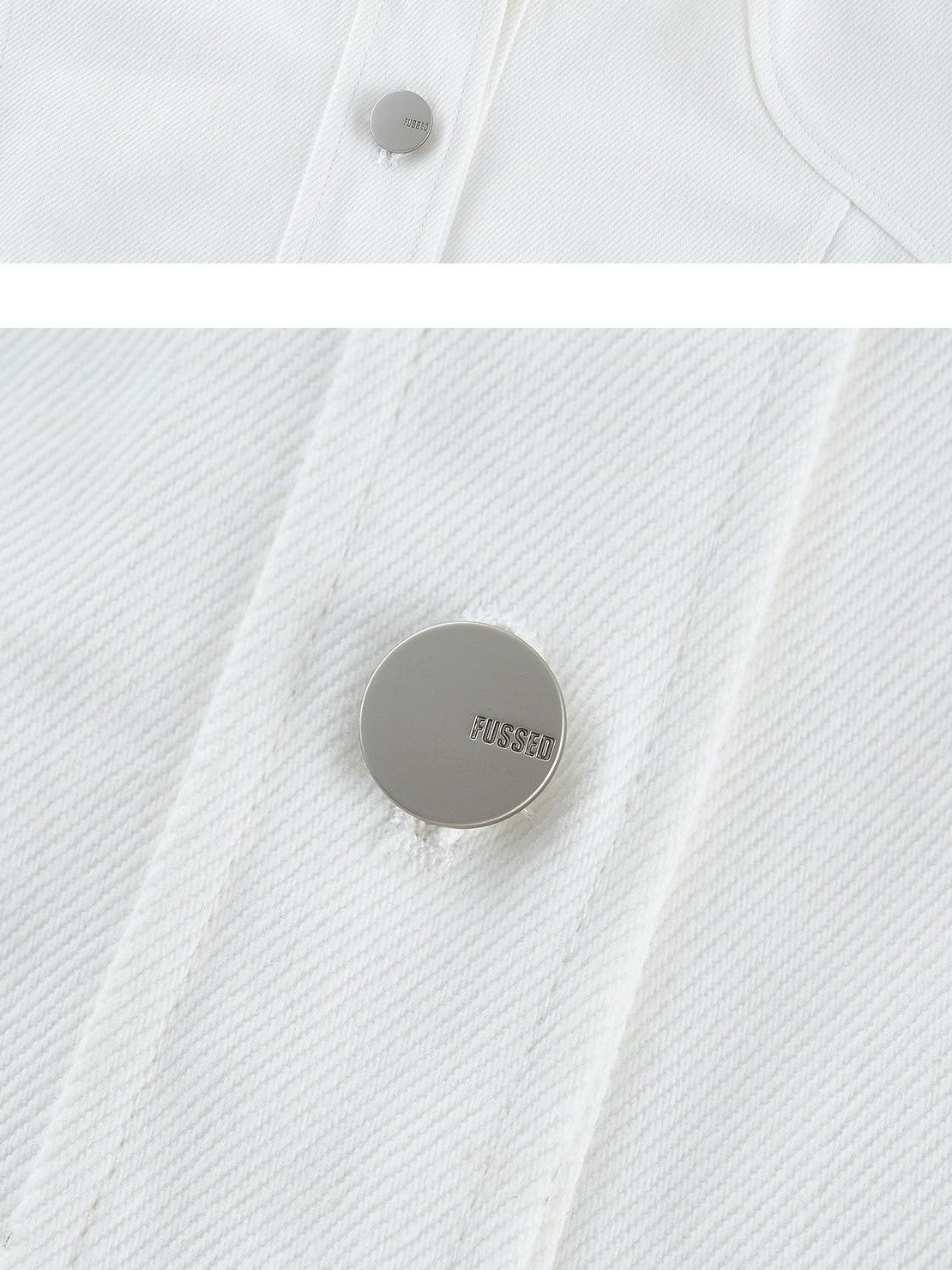 FUSSED Deconstructed Split Stand Collar Pure Cotton Women&