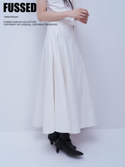 FUSSED Deconstructed Structured White Cotton Fishtail Women&