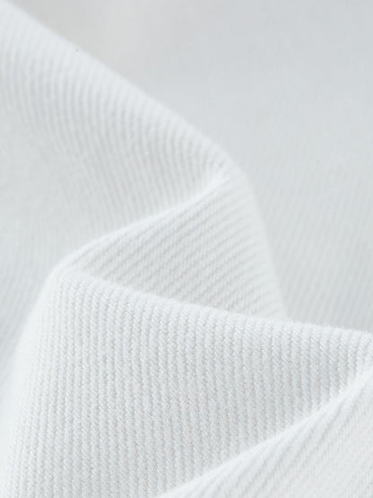 FUSSED Deconstructed Structured White Cotton Fishtail Women&