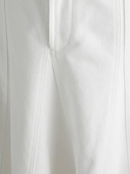 FUSSED Deconstructed Structured White Cotton Fishtail Women&