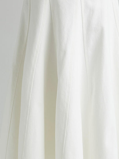 FUSSED Deconstructed Structured White Cotton Fishtail Women&