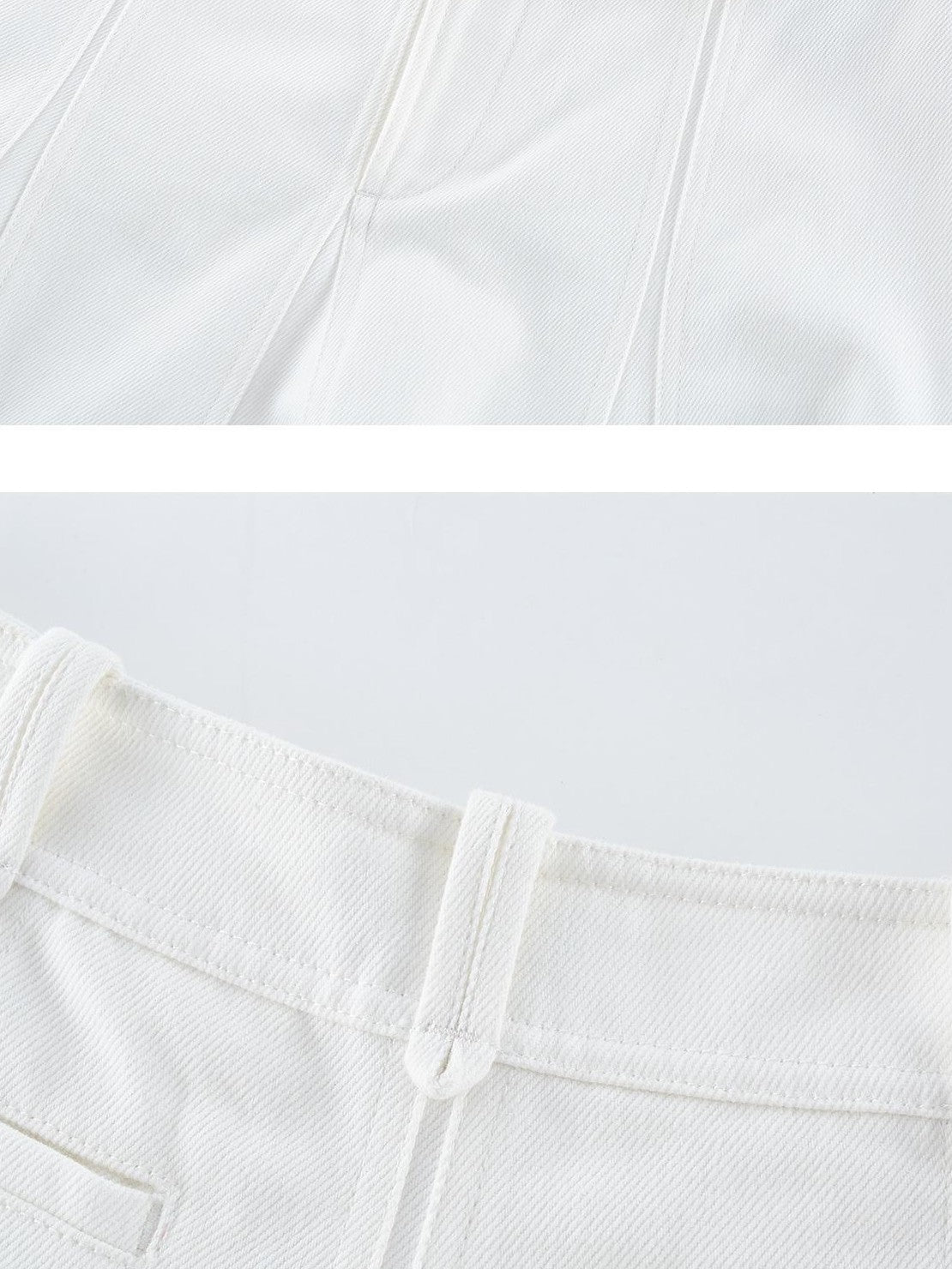 FUSSED Deconstructed Structured White Cotton Fishtail Women&