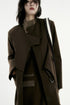 FUSSED_Deep_Brown_Asymmetrical_Structured_Straight_Trench_Women&