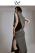 FUSSED_Deep_Rock_Gray_Side_Slit_Quiet_Luxury_Women&