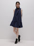 FUSSED_Deep_Sea_Blue_Sculpted_Ribbon_Tie_Aline_Women&