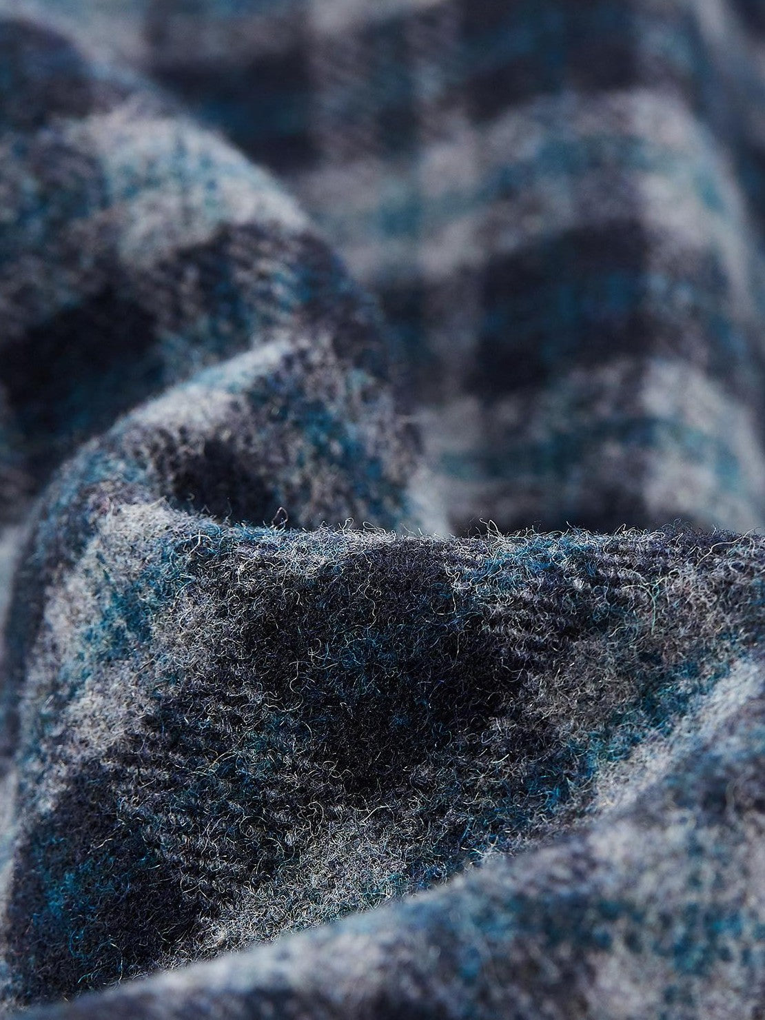 FUSSED Diamond Embroidered Plaid Knit Women&