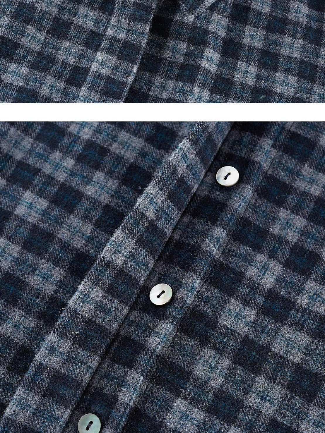 FUSSED Diamond Embroidered Plaid Knit Women&
