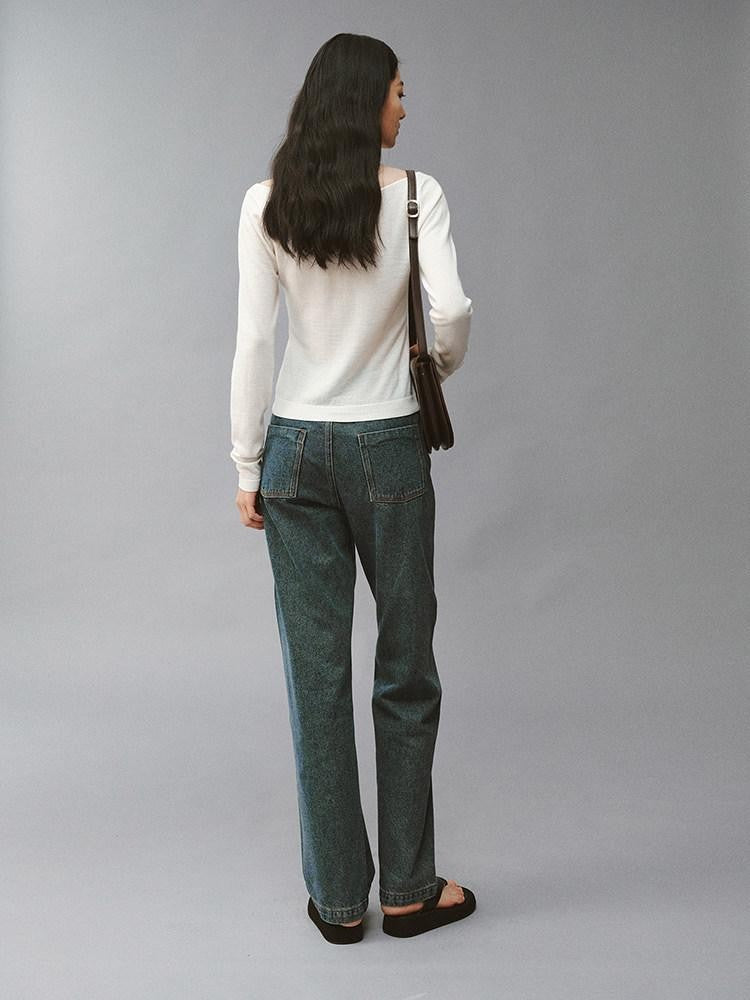 FUSSED Diamond White Double Layer Cropped Women&