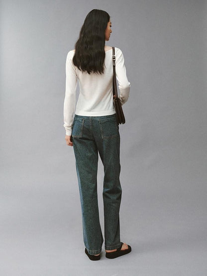 FUSSED Diamond White Double Layer Cropped Women&