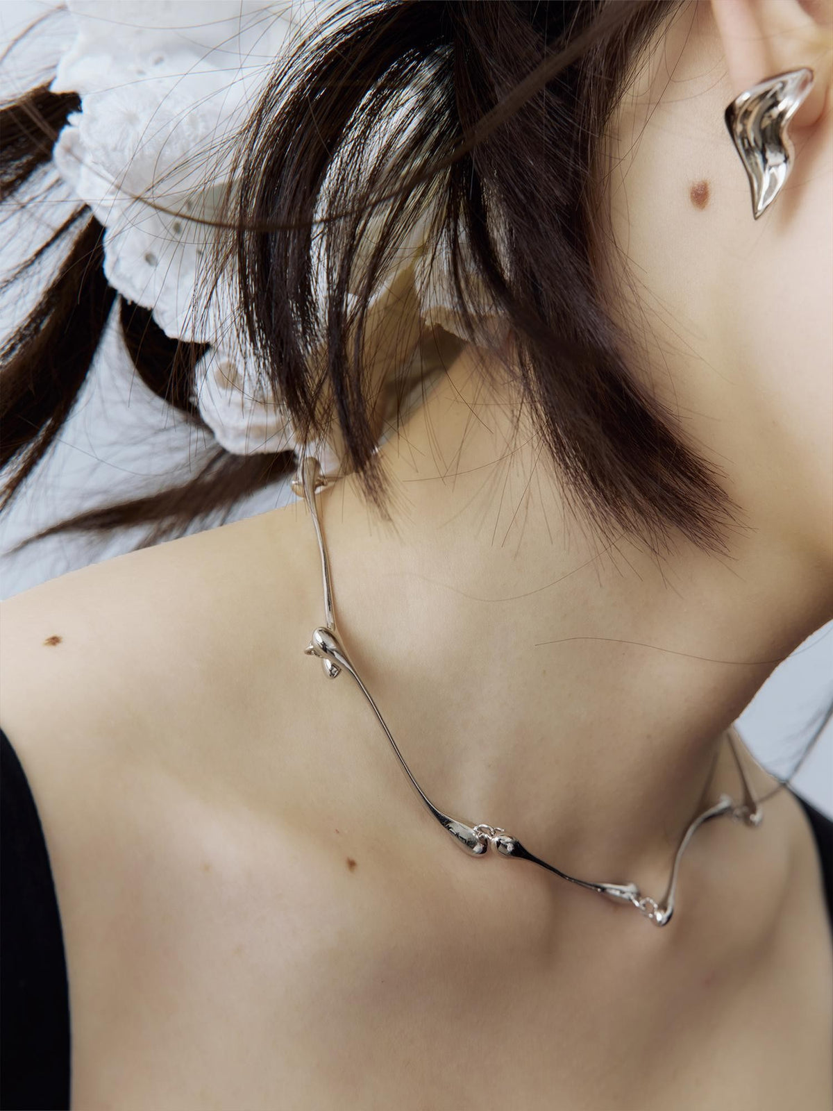 FUSSED Dots And Lines Spliced Adjustable Women&