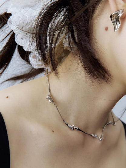 FUSSED Dots And Lines Spliced Adjustable Women&