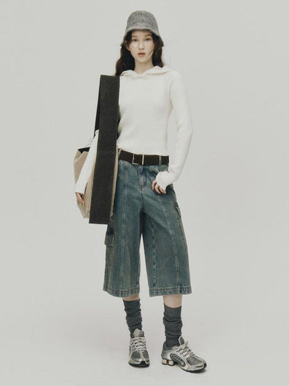 FUSSED Double Layer Collar Raglan Slim Fit Women&