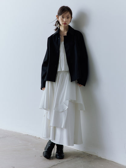 FUSSED_Double_Layer_Zip_Front_Loose_Fit_Preppy_Mid_Length_Lapel_Women_Black_Jacket_MISSTT