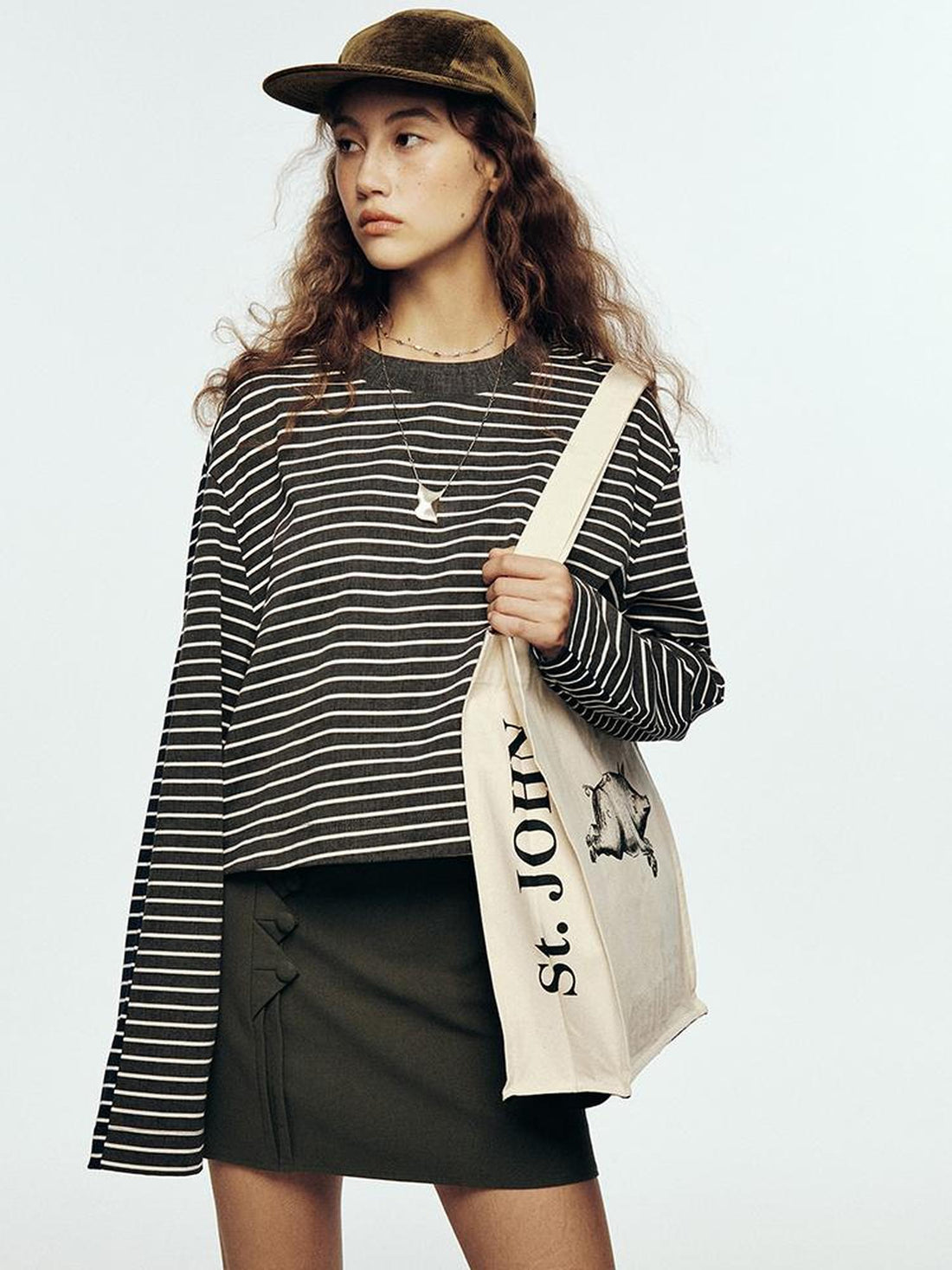 FUSSED Double Mind Pixel Stripe Long Sleeve Tee