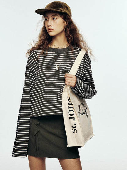 FUSSED Double Mind Pixel Stripe Long Sleeve Tee