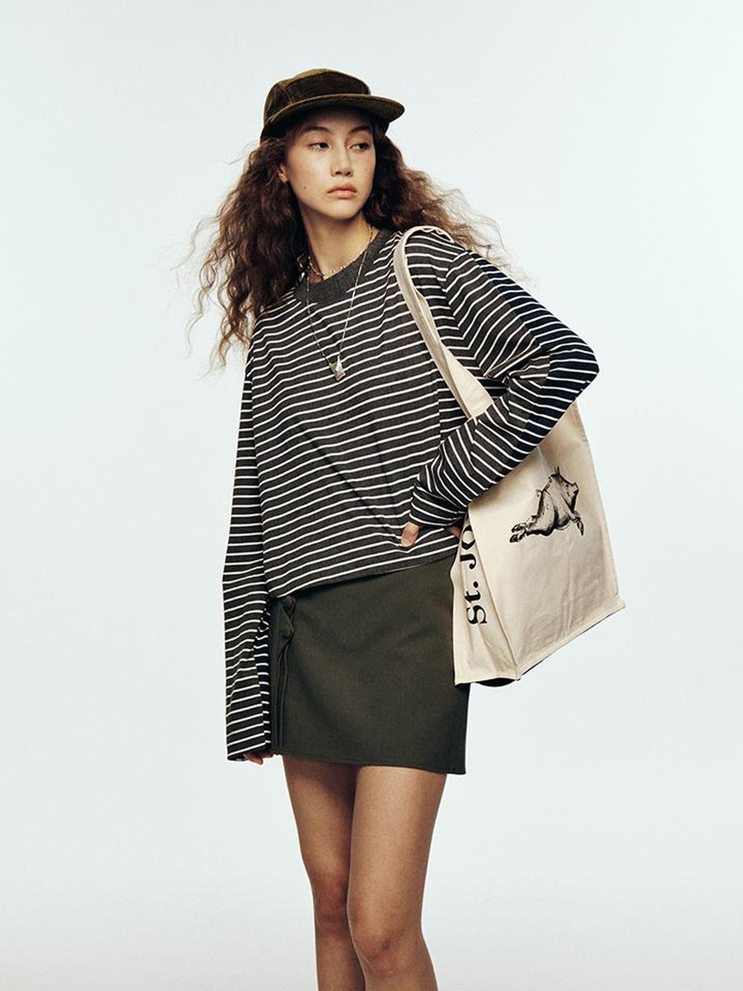 FUSSED Double Mind Pixel Stripe Long Sleeve Tee