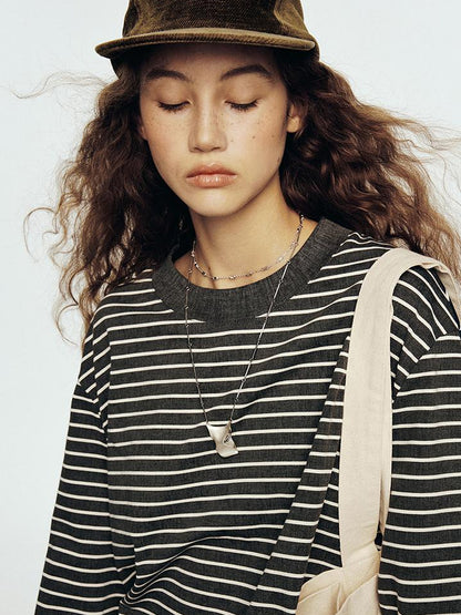FUSSED Double Mind Pixel Stripe Long Sleeve Tee