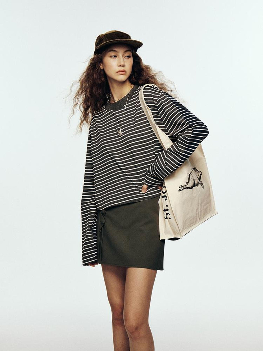 FUSSED Double Mind Pixel Stripe Long Sleeve Tee