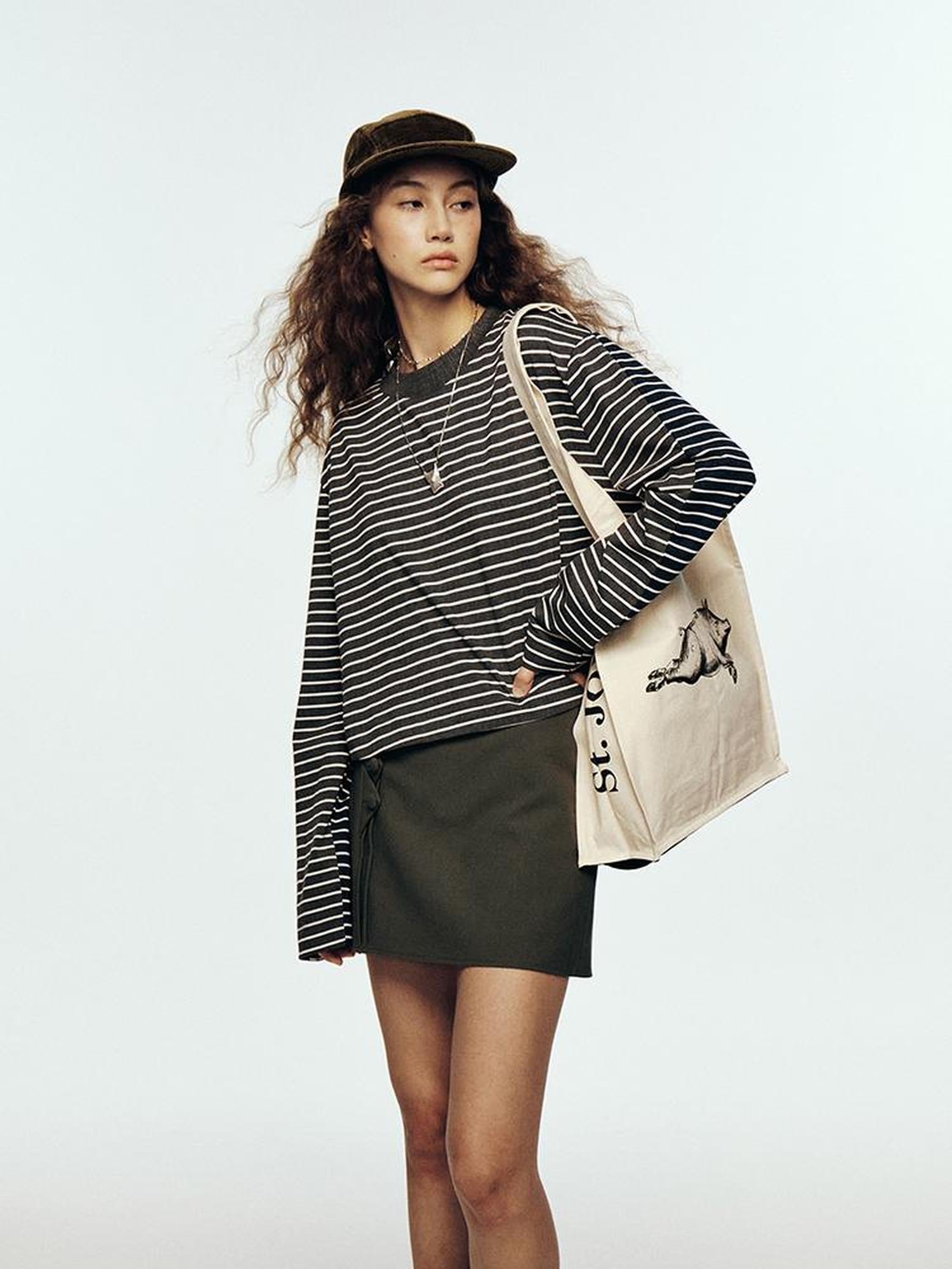 FUSSED Double Mind Pixel Stripe Long Sleeve Tee