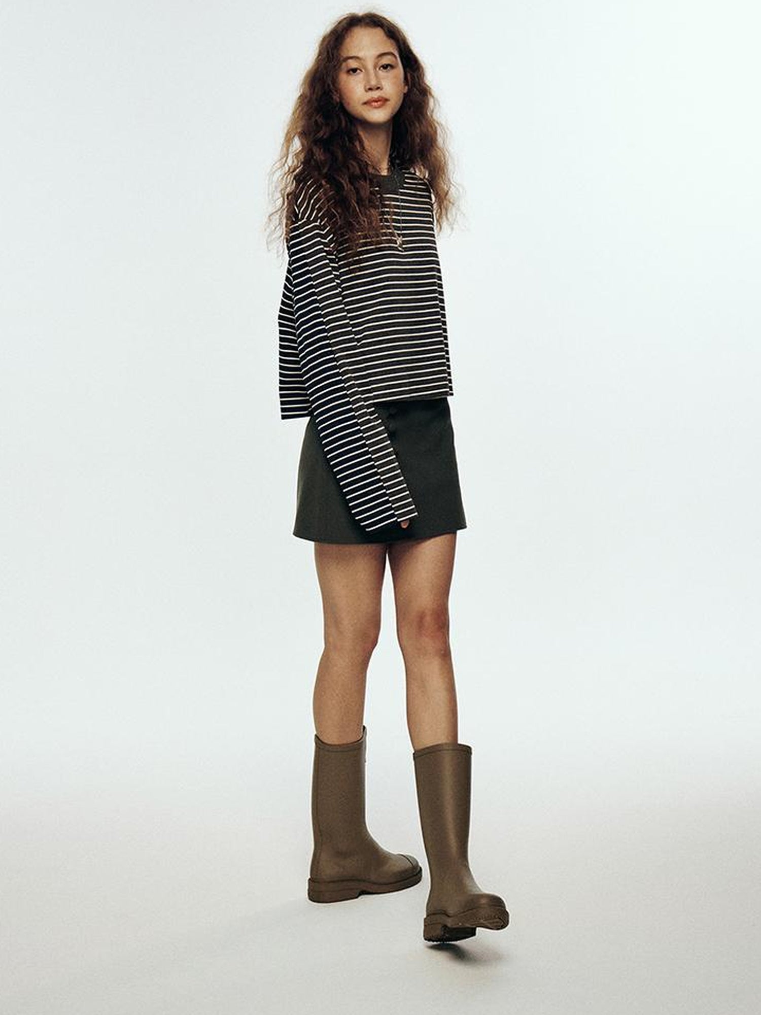 FUSSED Double Mind Pixel Stripe Long Sleeve Tee