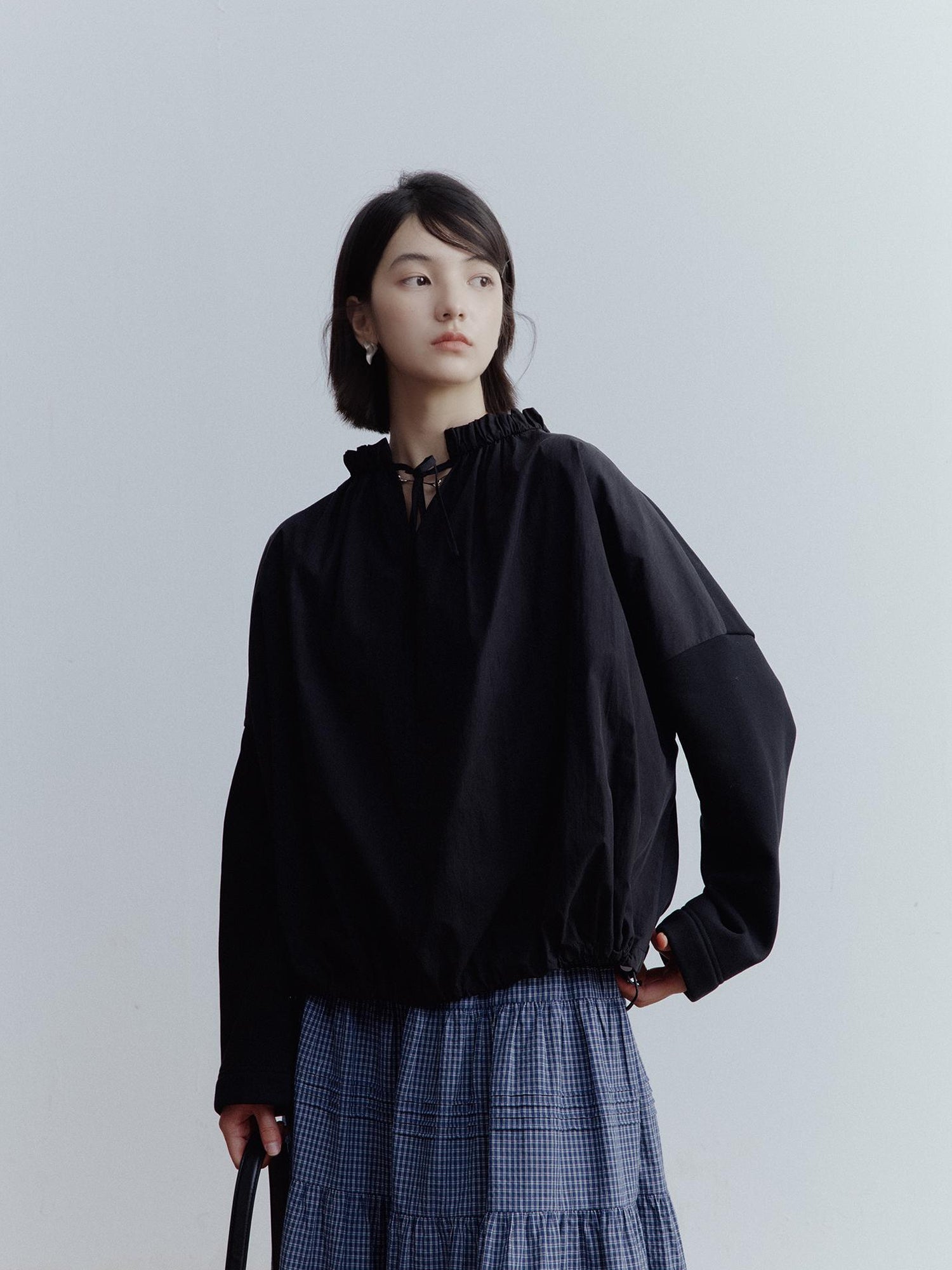 FUSSED Dual Personality Reversible Black Top