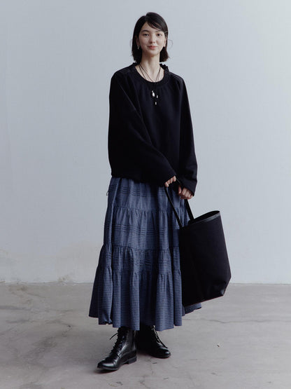 FUSSED Dual Personality Reversible Black Top