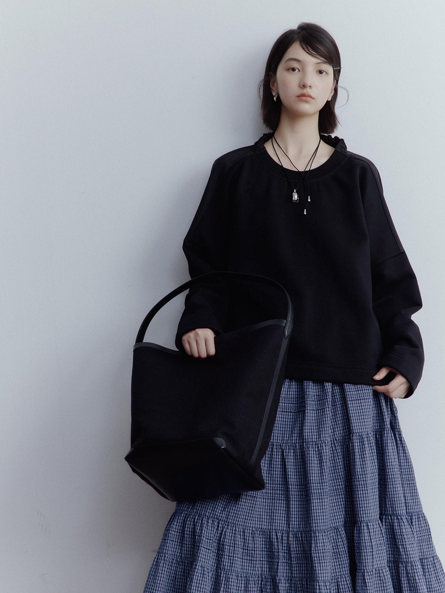 FUSSED Dual Personality Reversible Black Top