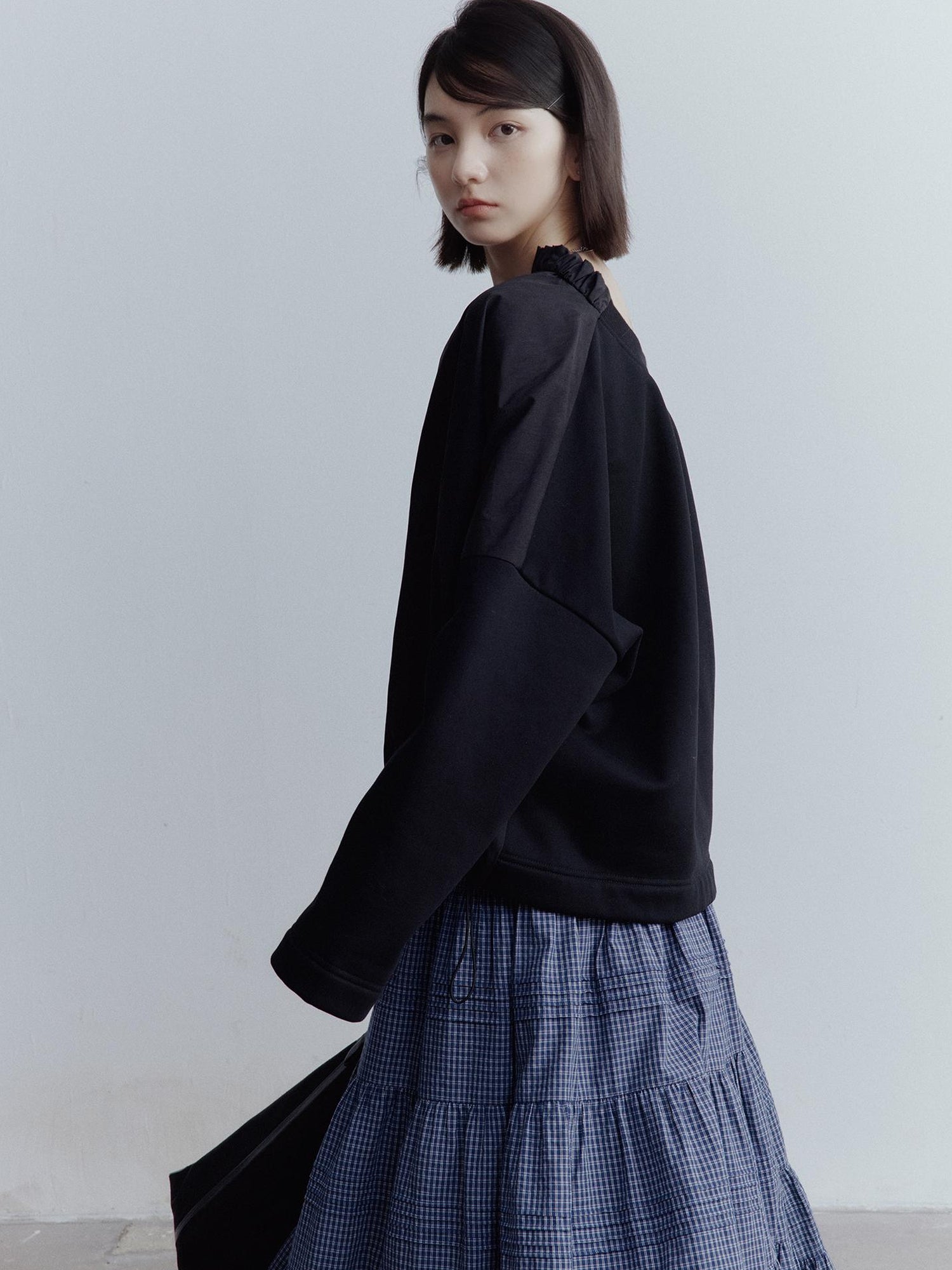 FUSSED Dual Personality Reversible Black Top