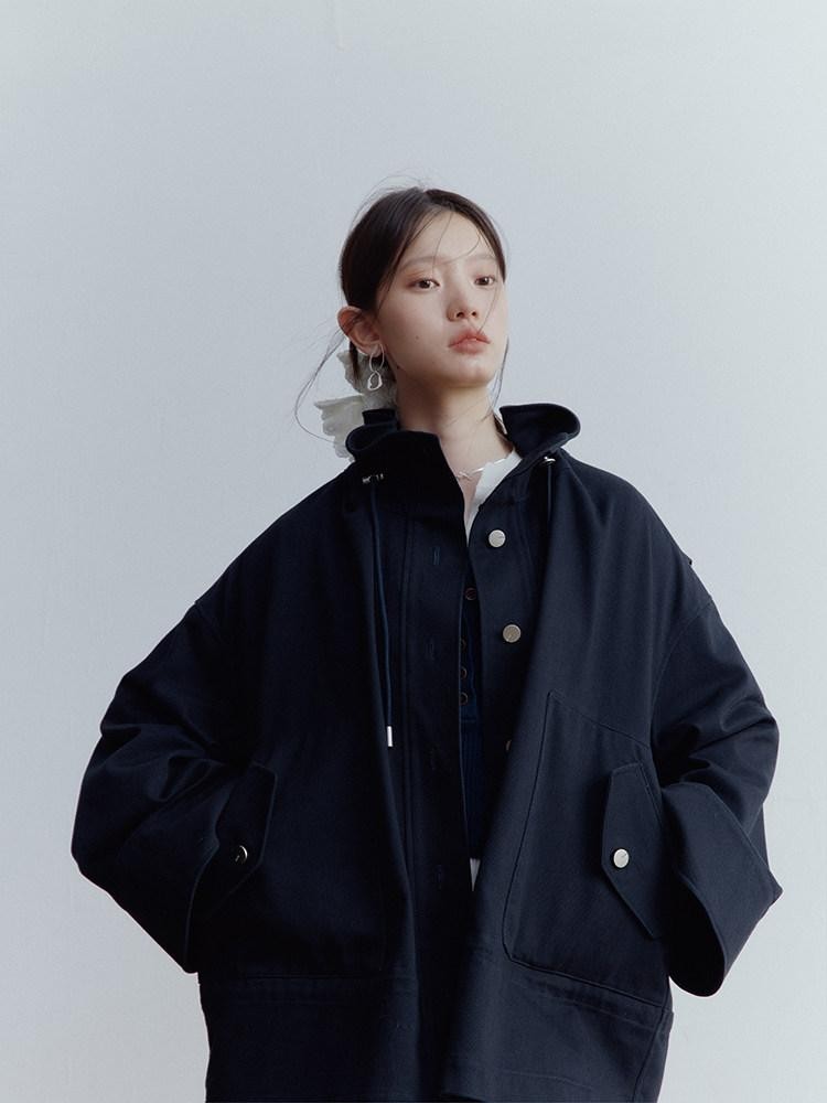 FUSSED Dusk Blue Structured Androgynous Silhouette Women&