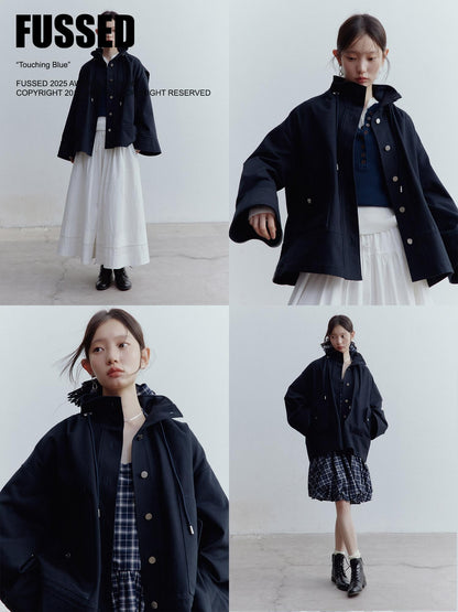 FUSSED Dusk Blue Structured Androgynous Silhouette Women&