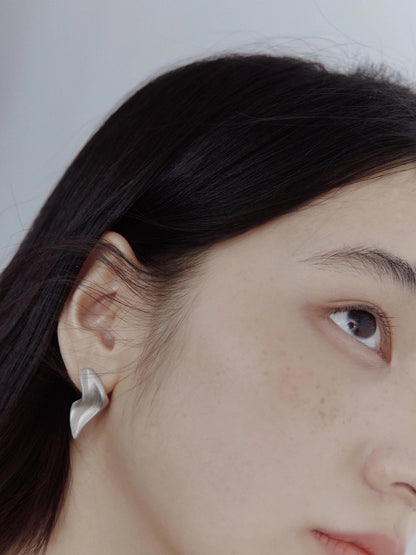 Electroformed Sand Geometry Ear Cuffs