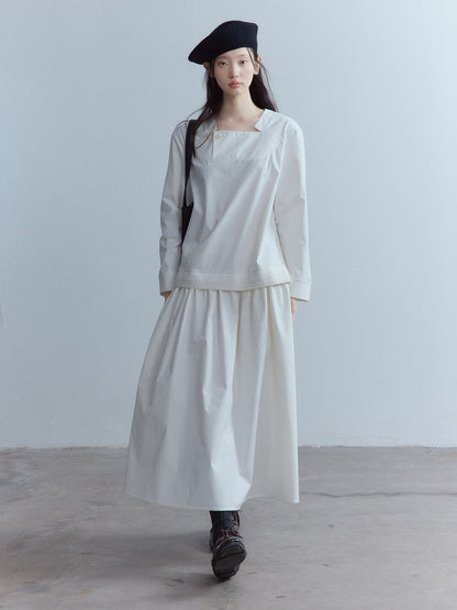 FUSSED_Elegant_Asymmetrical_A_Line_Loose_Long_Sleeve_Mock_Two_Piece_Maxi_Dresses_MISSTT
