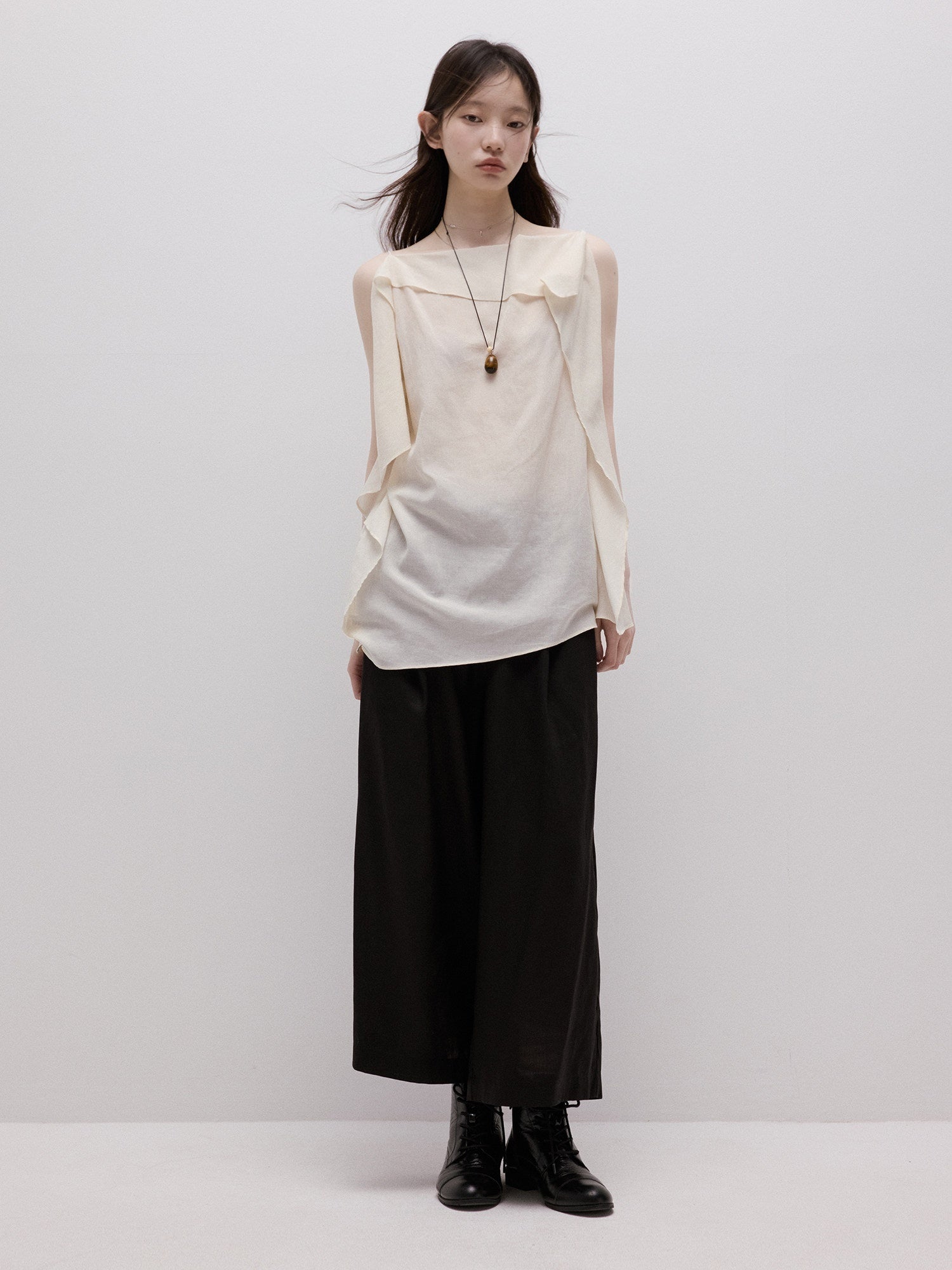 FUSSED_Elegant_White_Asymmetrical_Hem_Two_Panel_Women&