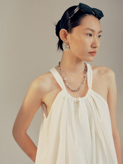 FUSSED Elegant White Cloud Bubble Pear Friendly Cami Women&