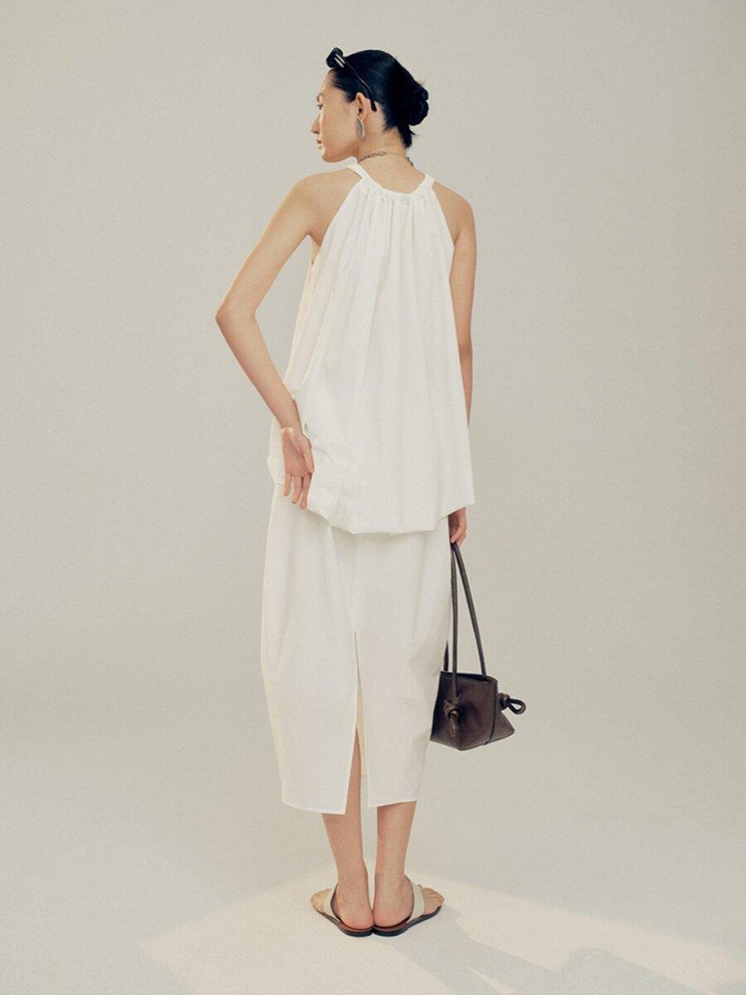FUSSED Elegant White Cloud Bubble Pear Friendly Cami Women&