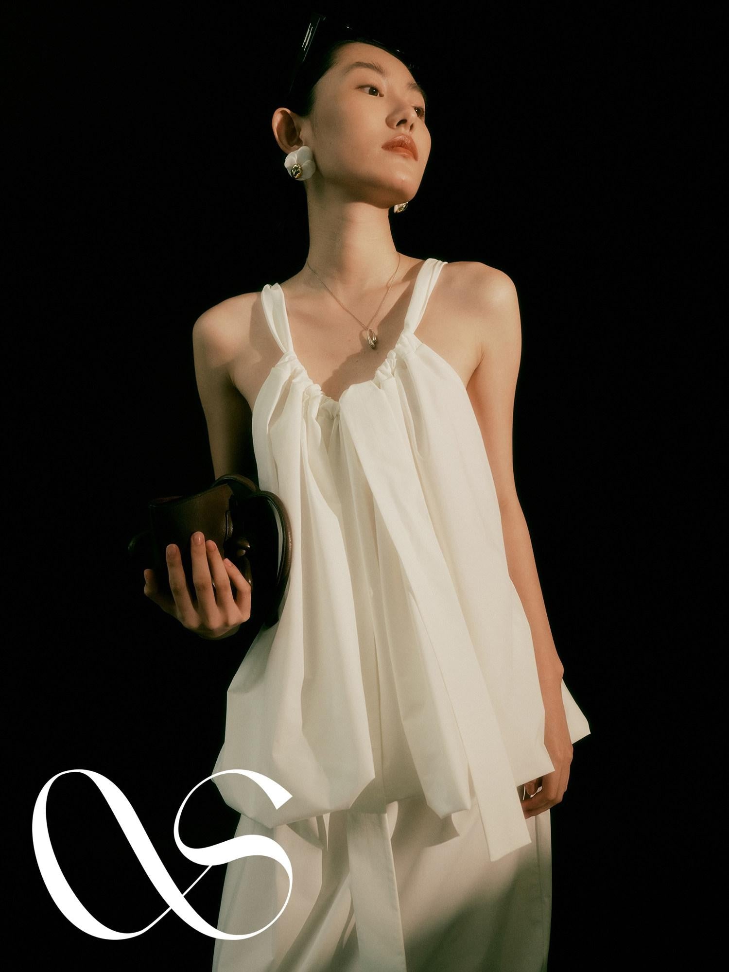 FUSSED Elegant White Cloud Bubble Pear Friendly Cami Women&