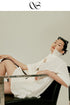 FUSSED_Elegant_White_Oversized_Turndown_Collar_Short_Sleeve_Women&