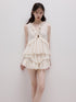 FUSSED_Embossed_Daisy_Embroidery_Layered_V-neck_A_Line_Women&