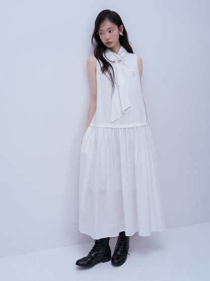 FUSSED_Envelope_White_Scarf_Collar_Ruching_Women&