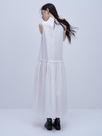 FUSSED Envelope White Scarf Collar Ruching Women&