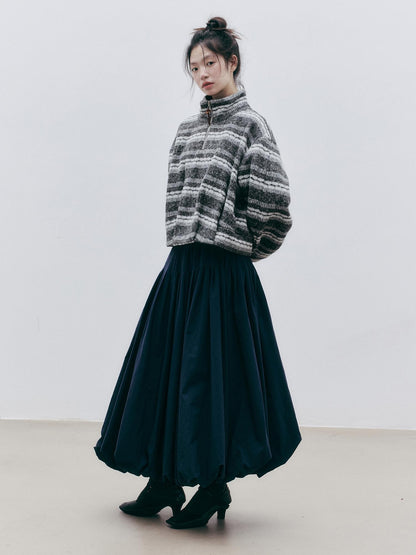 FUSSED Fair Isle Striped Wool Blend Women&