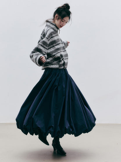 FUSSED Fair Isle Striped Wool Blend Women&