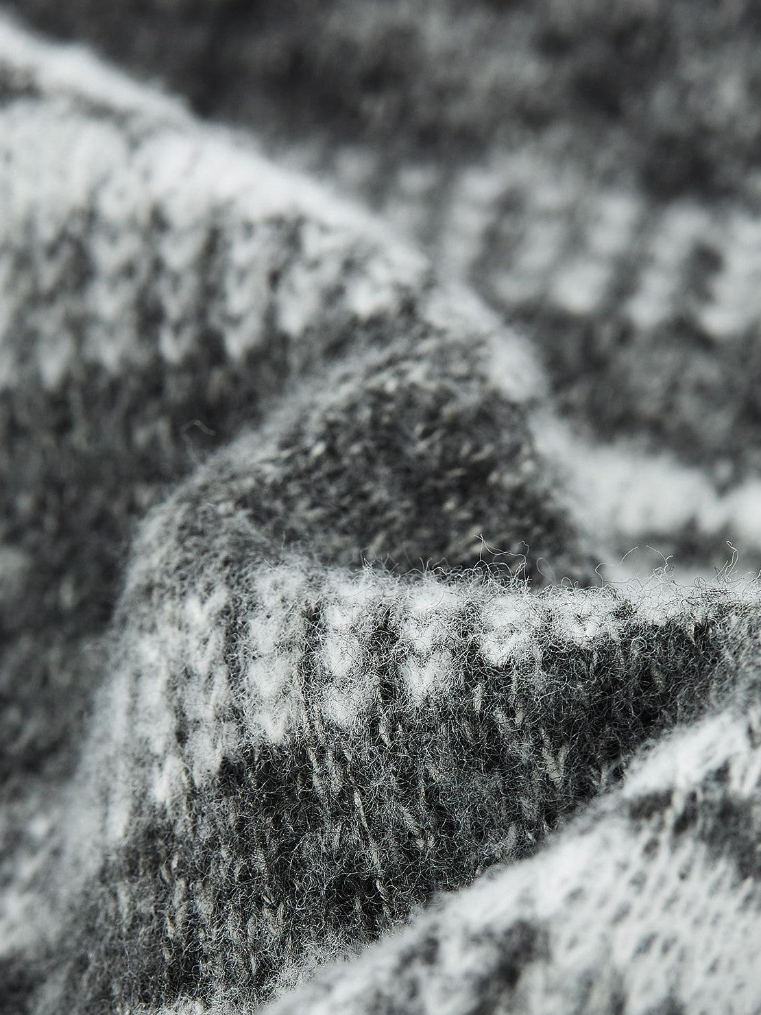 FUSSED Fair Isle Striped Wool Blend Women&