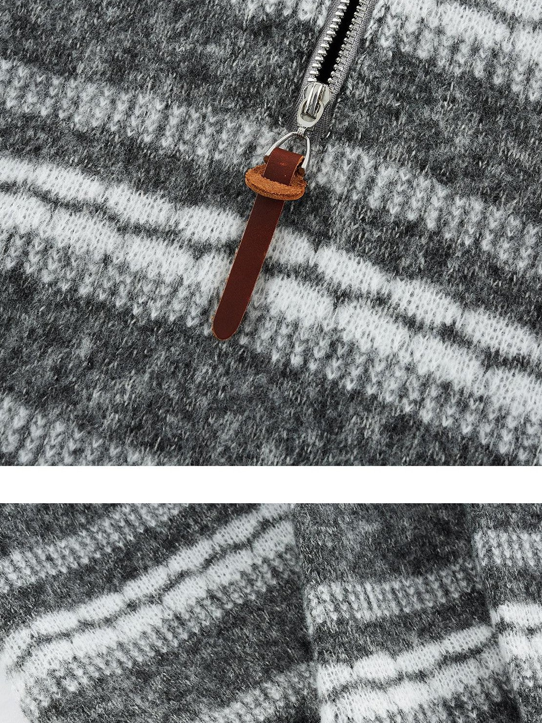 FUSSED Fair Isle Striped Wool Blend Women&
