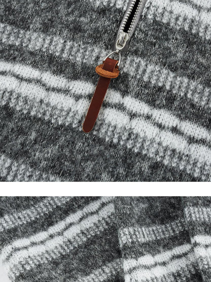 FUSSED Fair Isle Striped Wool Blend Women&