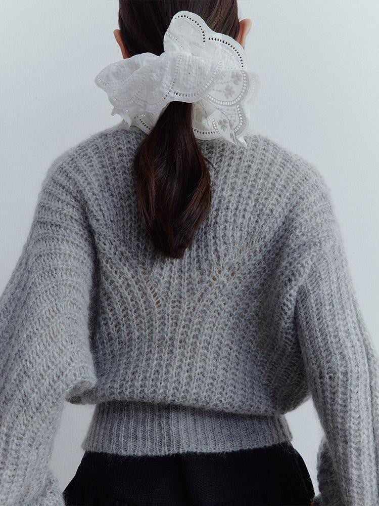 FUSSED Fuzzy Colorblock Patchwork Women&