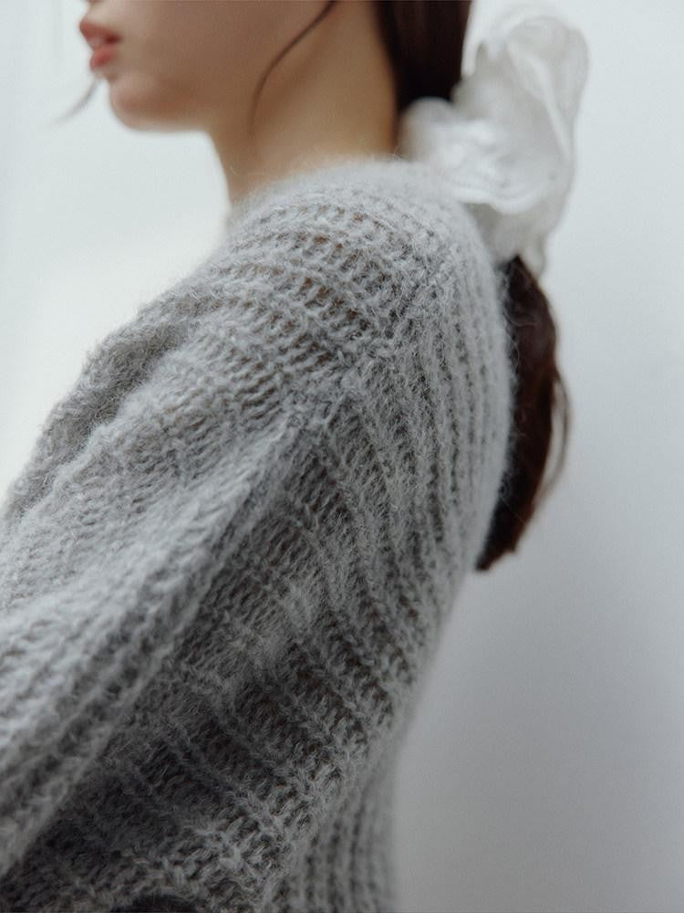 FUSSED Fuzzy Colorblock Patchwork Women&