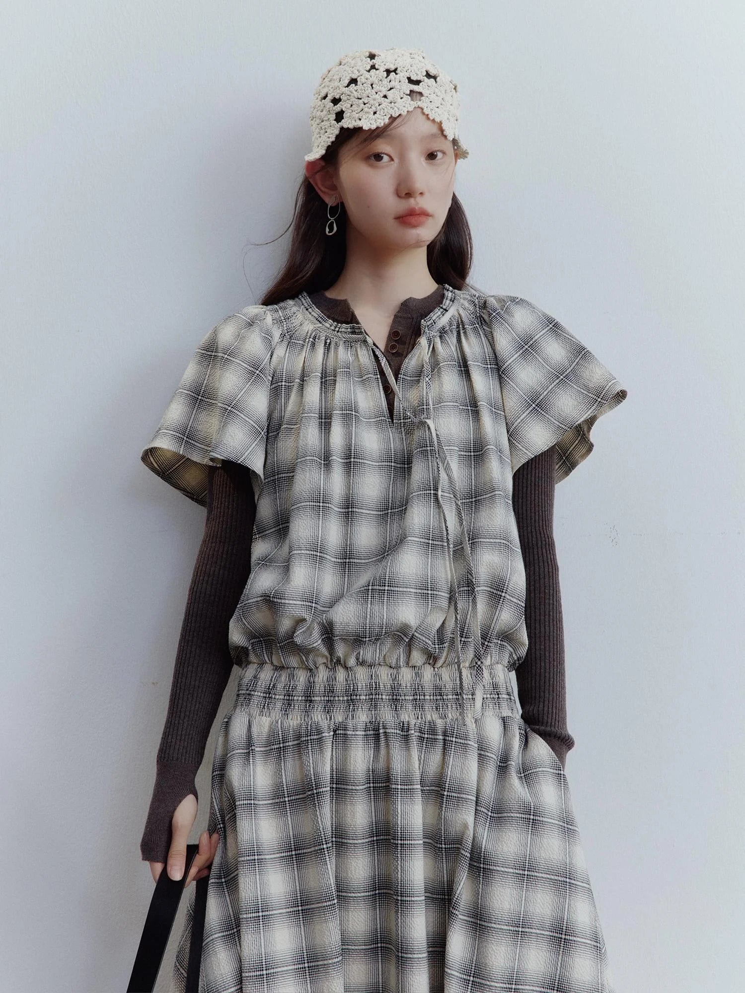 Geometric Asymmetry Ear Cuff Frosted Glossy Finish