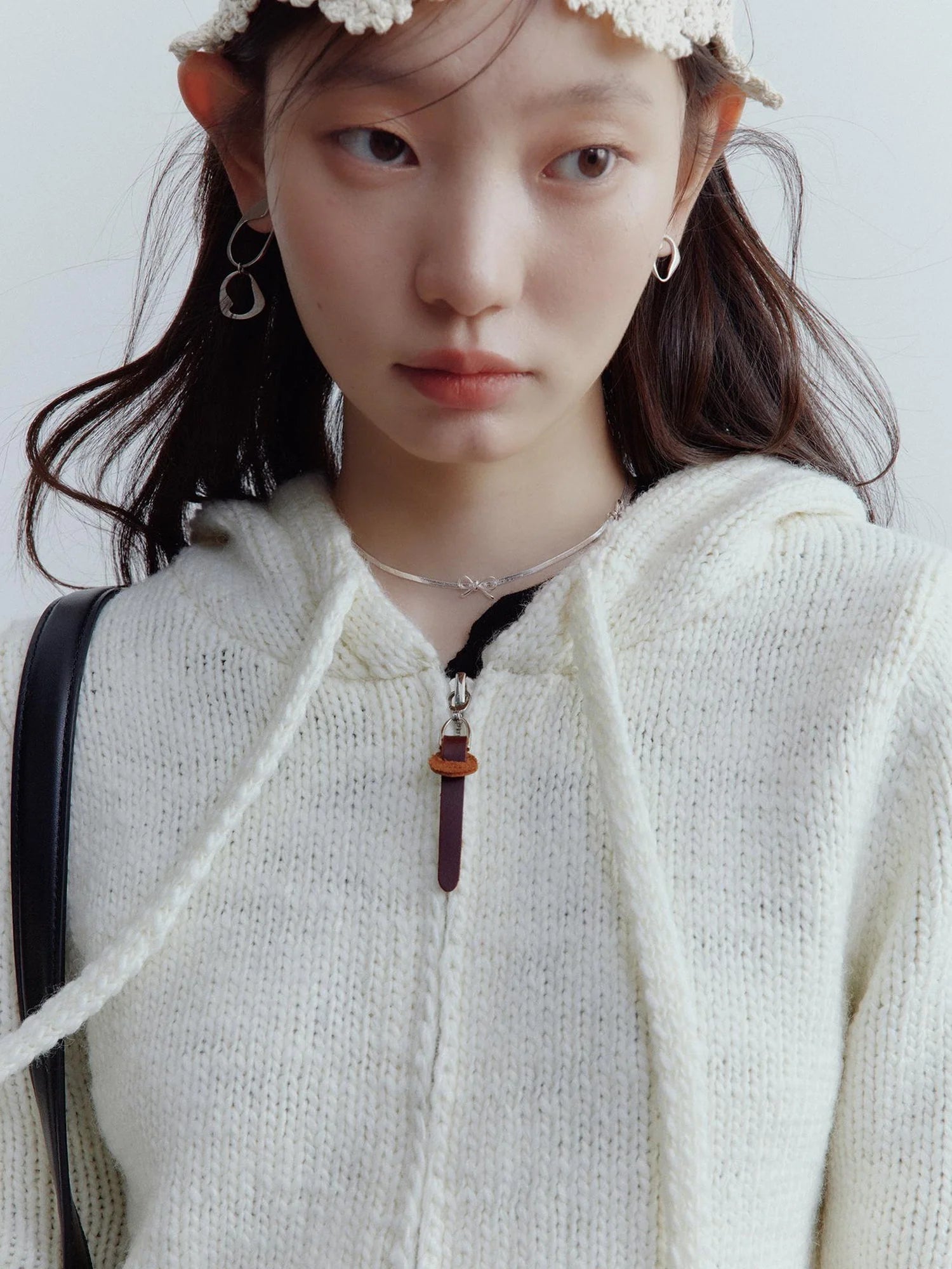 Geometric Asymmetry Ear Cuff Frosted Glossy Finish