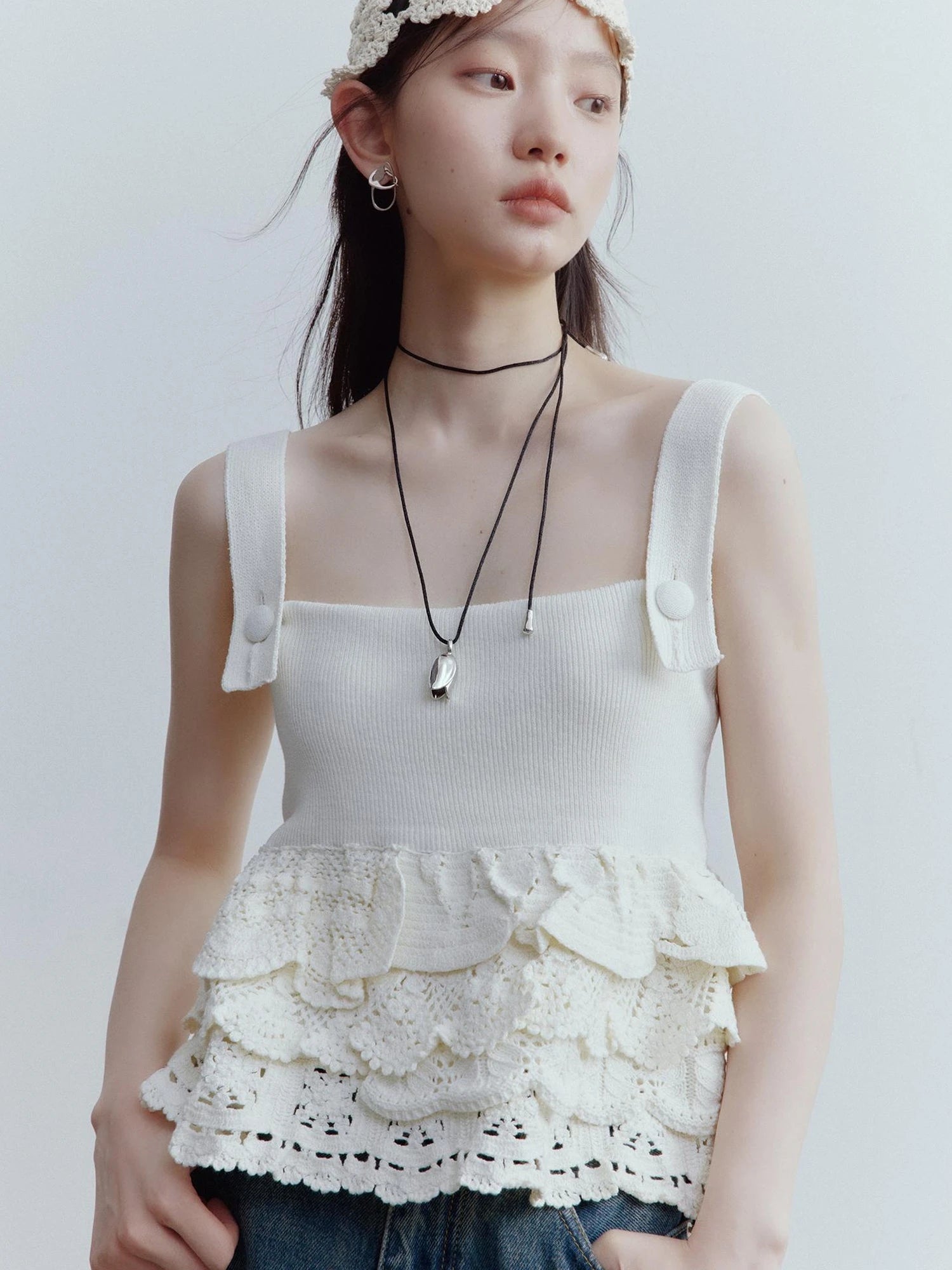 Geometric Asymmetry Ear Cuff Frosted Glossy Finish